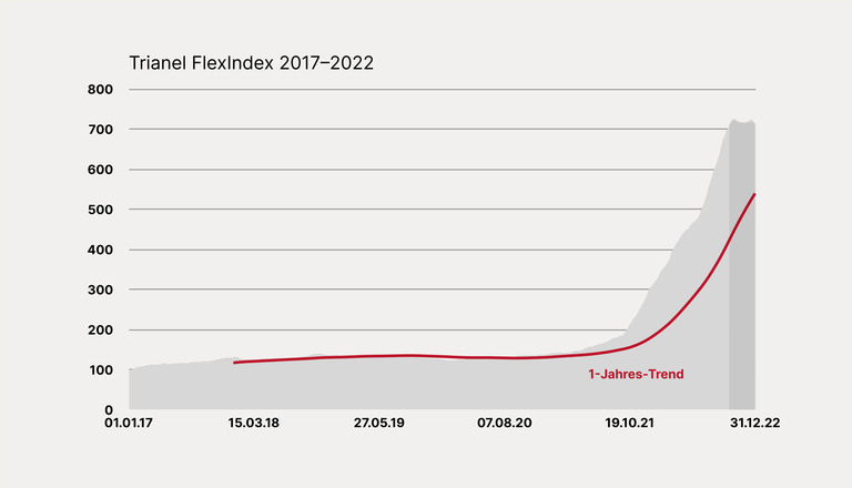 Entwicklung des Trianel FlexIndex 2017–Q4/2022
