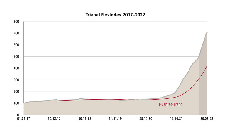 Entwicklung des Trianel FlexIndex 2017–Q3/2022